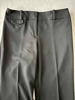 Ann Taylor NEW Size 0 Trouser Black Curvy Fit Pants- Front Zip, straight leg