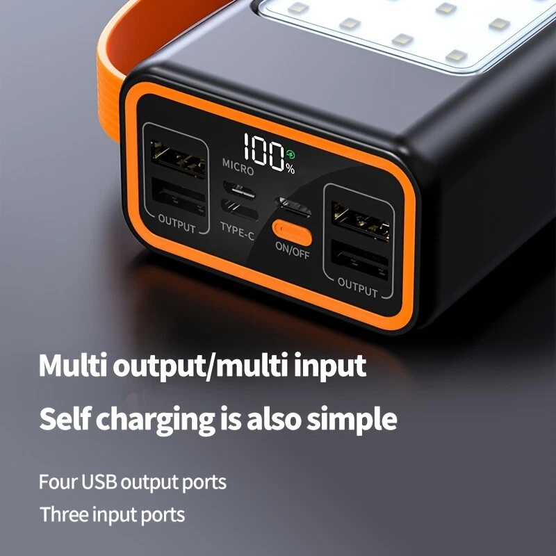 Power Bank 30000mAh 30W Charging Portable External Battery Backup For Cell Phone