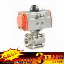 1/2" Pneumatic Ball Valve Single Acting Air Actuated Actuator Ball Valve 1000PSI