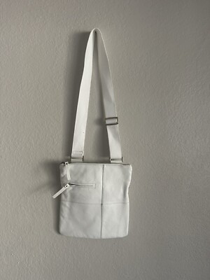Ameri Leather White Crossbody Purse Bag