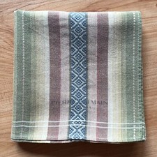 HANDKERCHIEF VINTAGE MEN'S POCKET SQUARE ART STRIPED LINE PLAIN COTTON 18" B0486