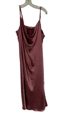 J For Justify Cowl Neck Sleeveless Satiny Dress Women's Plus Size 1X NWT Holiday