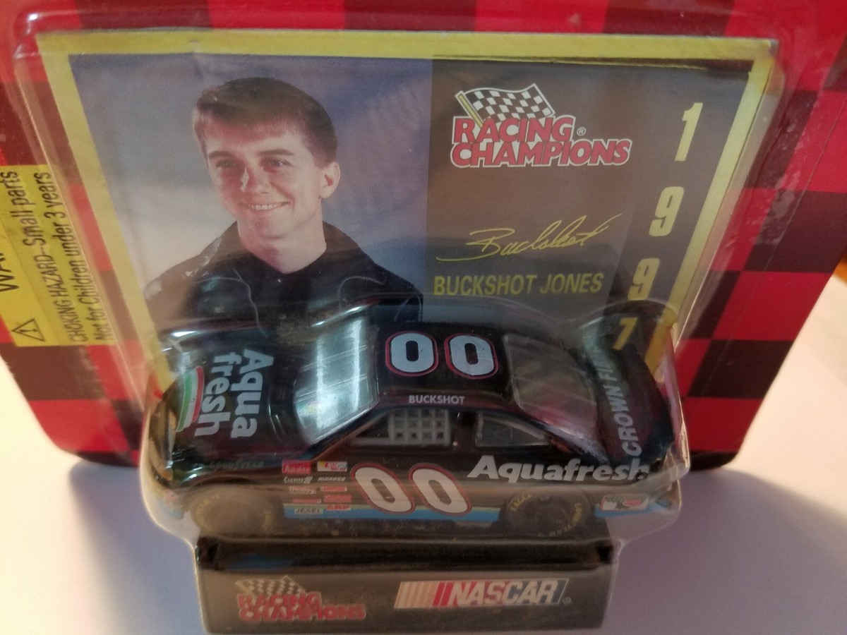 1997 Racing Champions 1:64 NASCAR Buckshot Jones Aqua Fresh Grand