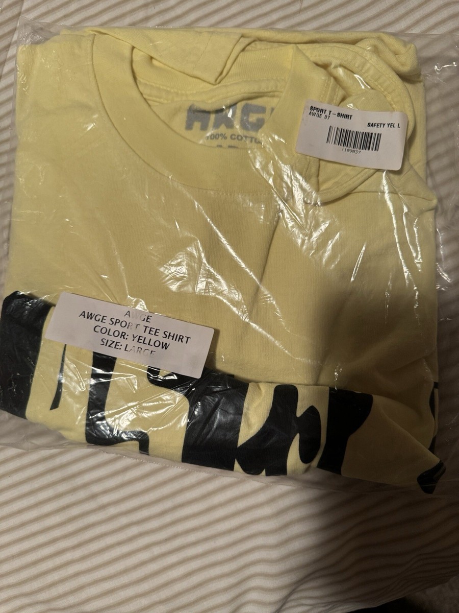 Authentic ASAP ROCKY AWGE SPORT TEE SHIRT YELLOW SIZE LARGE | eBay