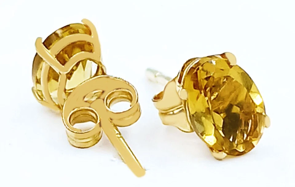 PENDIENTES TOPACIO AMARILLO ORIGINALES 2,34 quilates ORO AMARILLO SÓLIDO 14k - Valoración gratuita Foto 4 de 4