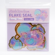 Sanrio JAPAN Little Twin Stars 2024 Flake Seal Stickers 8 Designs Total 30pcs