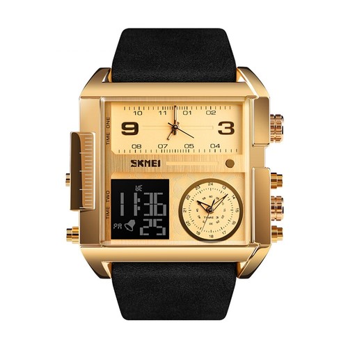 Orologio da polso 30m Militare SKMEI 1391 Uomo Analogico Quarzo Lusso Orologio da polso Digitale Quarzo - Foto 11 di 13