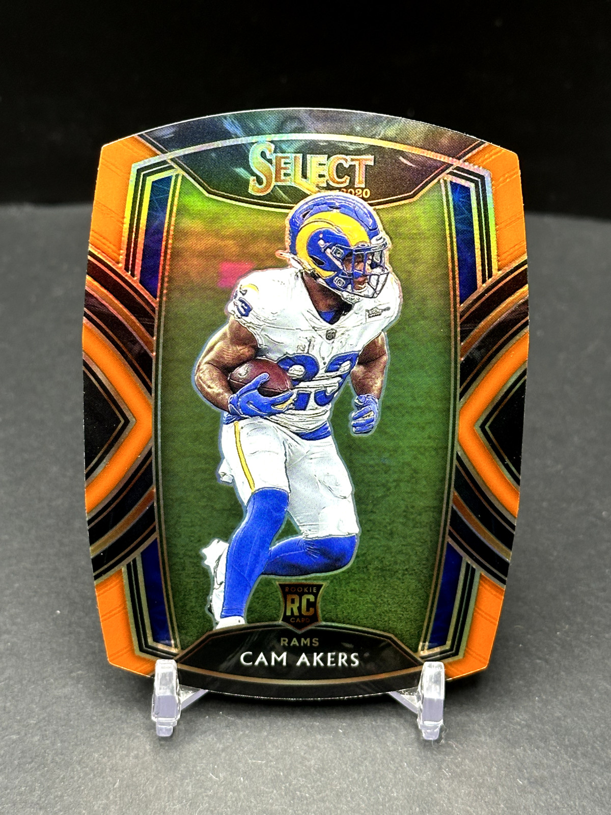 Cam Akers 2020 Select Club Level Orange Prizm Die Cut RC #255 Los Angeles Rams
