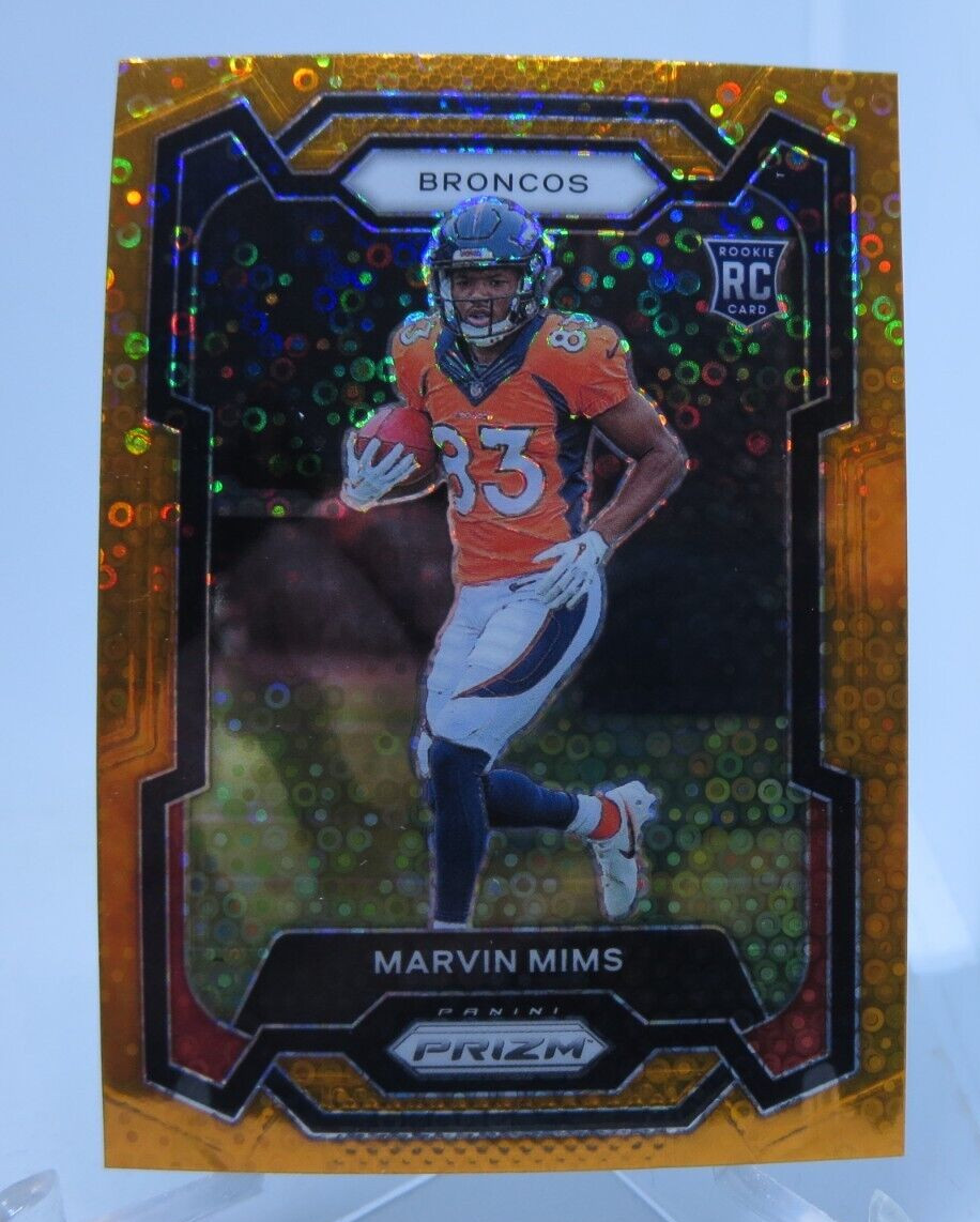 2023 Marvin Mims RC Orange Disco Prizm #327 Denver Broncos #2