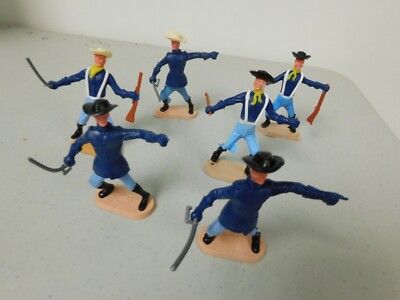 Cherilea 70/ 75mm 2.75 inches tall LGB scale Union 7th Cavalry Swoppet x6 Lot 6