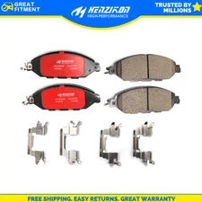 Front Ceramic Brake Pad w/Hardware for 2015-2020 Nissan Pathfinder Infiniti QX60