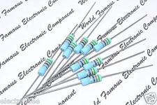 4pcs - CORNING 51 Ohm (51R) 1W Carbon Composition Resistor NOS