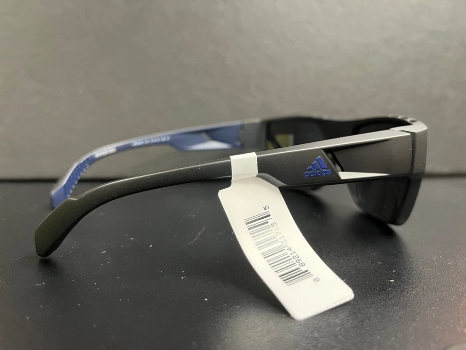 Gafas de sol deportivas Adidas Golf SP0037 de montura completa para hombre, marco negro/lente espejo azul Foto 3 de 4