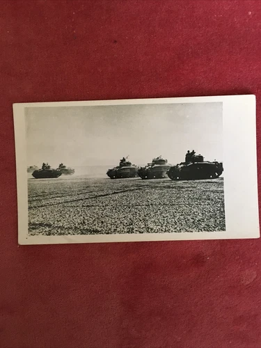 OFFICIAL WW2 REAL PHOTOGRAPH OF A SHERMAN TANKS IN TRIPOLI - NORTH AFRICA 1943