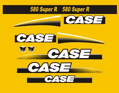 Case 580 R Super Bagger Aufkleber Set