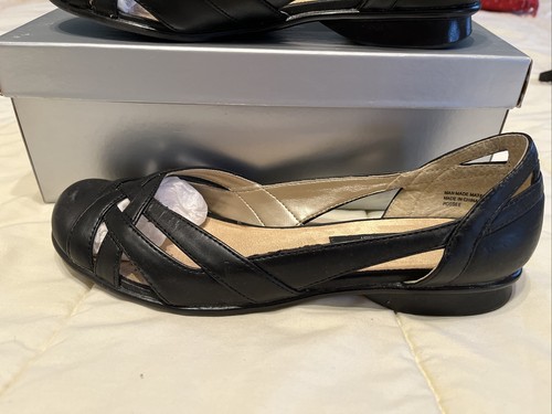 Pre-owned Steve Madden Rule Possee Black Ballet Flats Size 7 1/2M - Picture 3 of 7