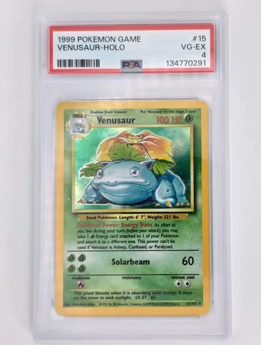 PSA 4 Venusaur #15 Pokemon Base Set Unlimited Holo WOTC