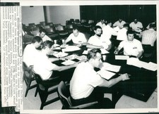 1973 Boris Andreyev Yuriy Romanenko Sergey Maksimov Space Wirephoto 8X10