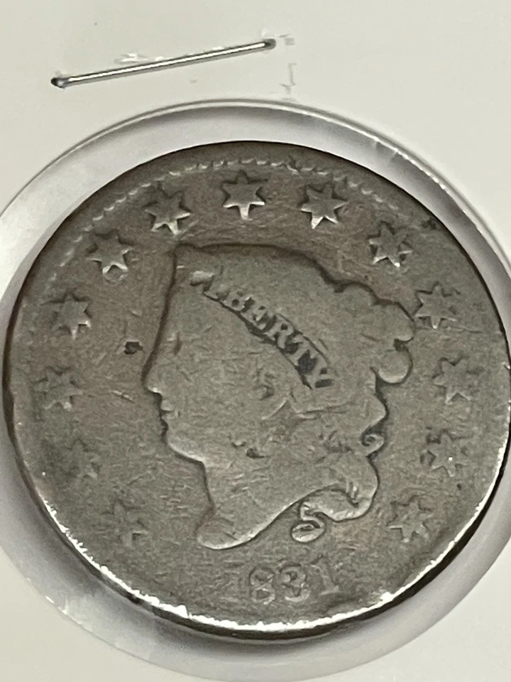 1831 BRAIDED HAIR LARGE CENT NICE Original COIN Medium Letters Free Shipping - Image 2 of 4