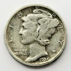 1924-D Mercury Dime VF/XF Better Date Silver 10C Early US Coin Denver Mint Rare