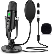 Microphone for Podcast, USB Microphone Kit for Phone, PC/Micro/Mac/Android,Pr...