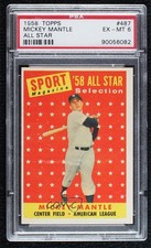 1958 Topps Sport Magazine '58 All Star Selection Mickey Mantle PSA 6 HOF 0q4x