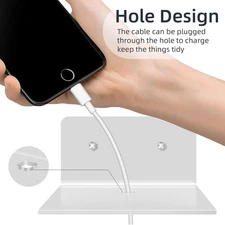 3 Pack Small Floating Shelves - 4'' Acrylic Mini Wall Shelf for Bedroom, Bathroo