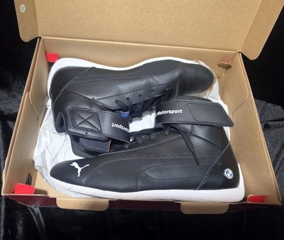 8.5 US Men s PUMA BMW MMS Neo Cat Mid Top Sneakers Black/White NEW IN BOX