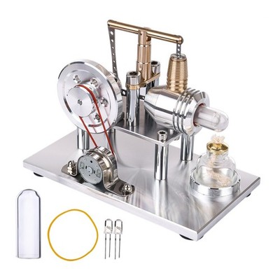 Educational Stirling Engine Model Science Toy Gift Tools with Alcohol Burner A