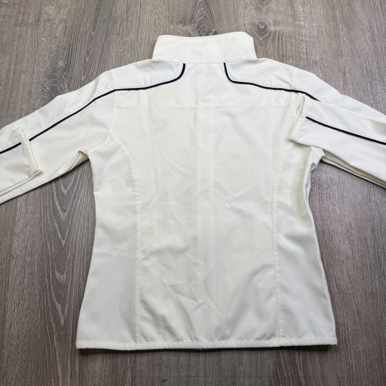 Straight Down White Full-Zip Soft Shell Golf Jack… - image 8