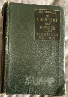 1948 Vtg Handbook of Chemistry and Physics 30th Edition RARE