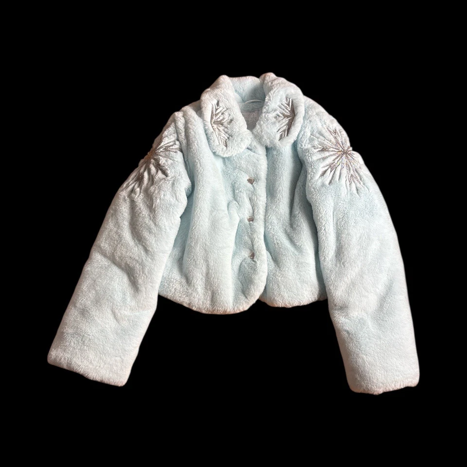 Abrigo/Chaqueta Disney Store Frozen II Elsa Deluxe Imitación Piel Talla 7/8 Foto 2 de 4