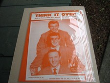 1958 Buddy Holly & the Crickets Think It Over US sheet music - rare!