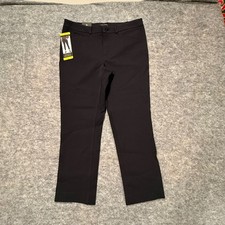 Banana Republic Slim Straight Cropped Pant True Black Size 6 NWT