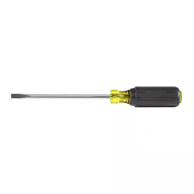 1/4 in Cabinet-Tip Flat Head Screwdriver Klein Tools 605-6 Heavy-Duty 6 Shank