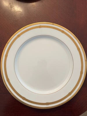 Christian Dior Gaudron White and Gold Dinner Plate