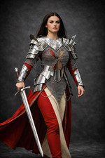 Medieval Female Knight Armor Set Handmade Steel Lady LARP Cosplay Suit
