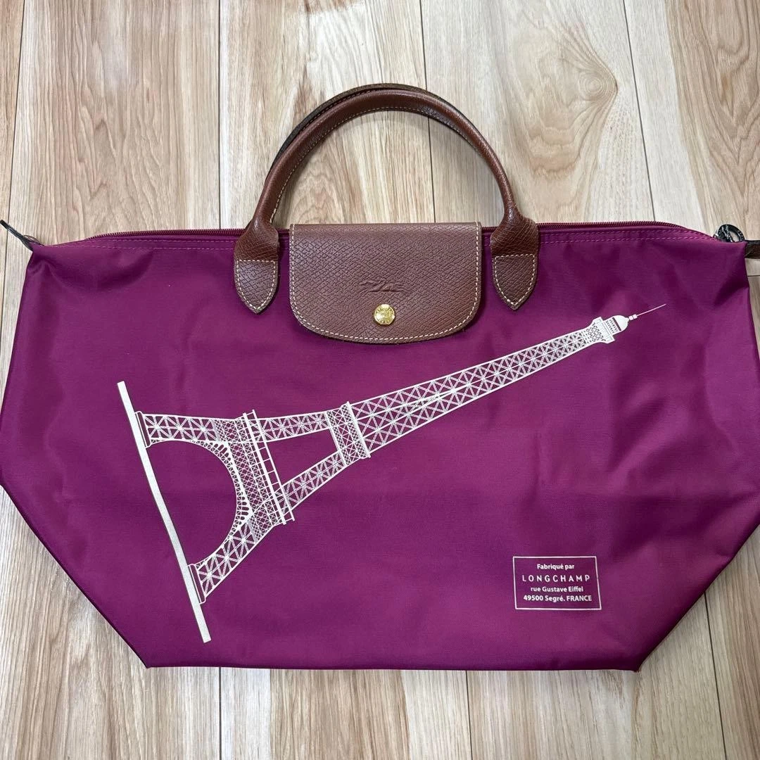 Longchamp Purple Bags & Handbags Nylon Exterior for Women for sale