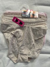 NEW Maidenform Perfect Fit Stretch Lace High Leg Underwear 3 Pack Women  s Small