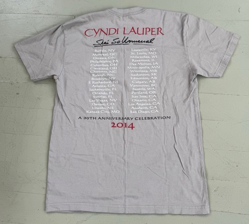 CYNDI LAUPER SHE'S SO UNUSUAL Concert T-Shirt 2014 Tour Size S Gray Next Level - Picture 5 of 8