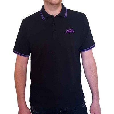 Black Sabbath Wavy Logo Polo Shirt offiziell Männer T-Shirt Herren