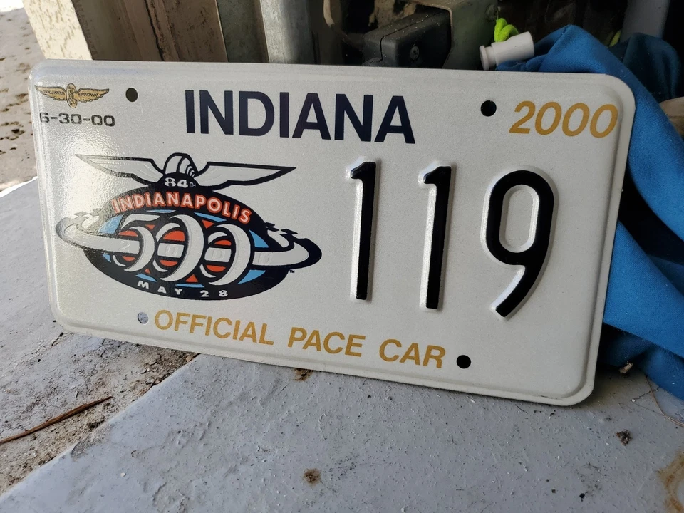 Placa de matrícula oficial de metal Indy 500 c.2000 #119 IMS Montoya 84th COOL Foto 4 de 4
