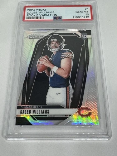 2024 Panini Prizm Caleb Williams Silver Prizm Rookie Variation #1 PSA 10 RC