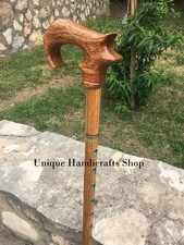 Hand carved unique design wooden walking stick for men women walking cane J2