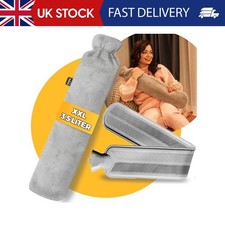 XXL Hot Water Bottle with Cover Extra Large 3.5L - Pasper - Fluffy Soft Grey Cov