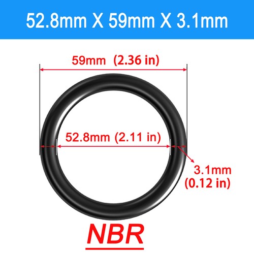 3.1mm Cross Section O Rings NBR Nitrile Rubber 10-350mm OD Oil Resistant Seals - Picture 55 of 135