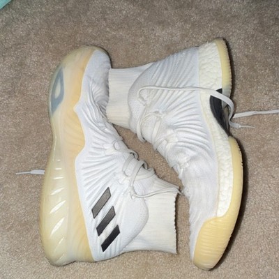 Size 10.5 adidas Crazy Explosive 2017 Primeknit White Black Mid Top Basketball 