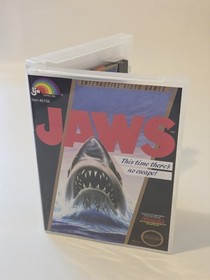 Jaws NES Nintendo Cartridge With Custom Plastic Case ~ Tested Works Great!