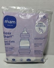 MAM Easy Start Anti-Colic Bottle 5 oz, 2-Pack, and Bonus Comfort Silicone Paci