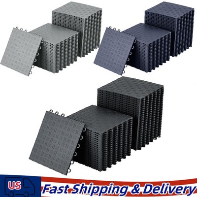 Garage Floor Tiles Interlocking 50/100 Pack Flooring Tiles 12''x12'' for Patio